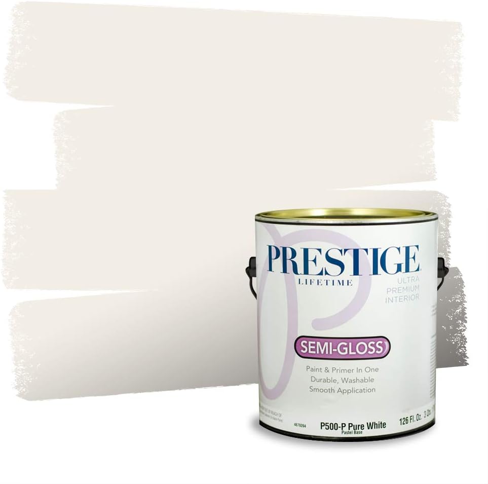 Paints Interior Paint and Primer In One, 1-Gallon, Semi-Gloss, Comparable Match of Valspar* Cream Delight*