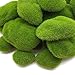 RONYOUNG 30PCS Artificial Moss Rocks, 3 Size Faux Green Moss Covered Stones Green Moss Balls Decorative Fake Moss Decor for Fairy Gardens Floral Arrangements Craft