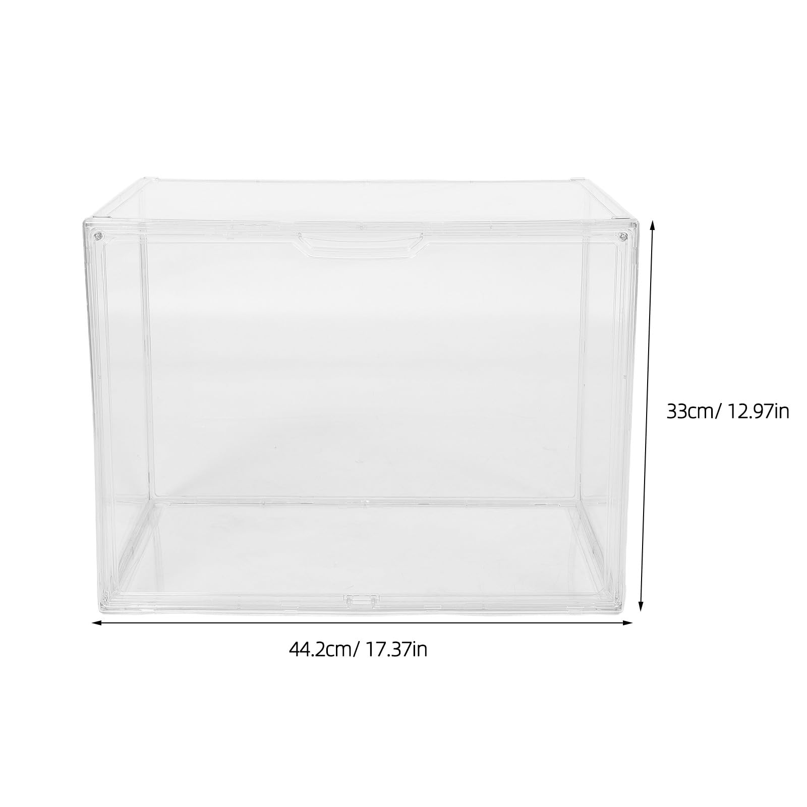 Gadpiparty Caja apilable para guardar zapatos: caja transparente con tapa, organizador plegable de plástico para guardar zapatillas en el armario.