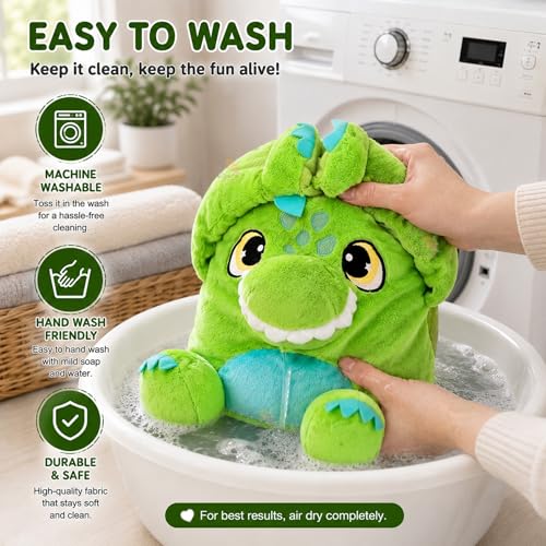 Image of WISHKEY Lunch Box Bags for Kids, Washable Insulated and Spacious Lunch Box Cover with Unique Dino Design, Cute Tiffin Box Bags for Both Boys and Girls from Age- 3 to 8 Years (Pack of 1, Green)