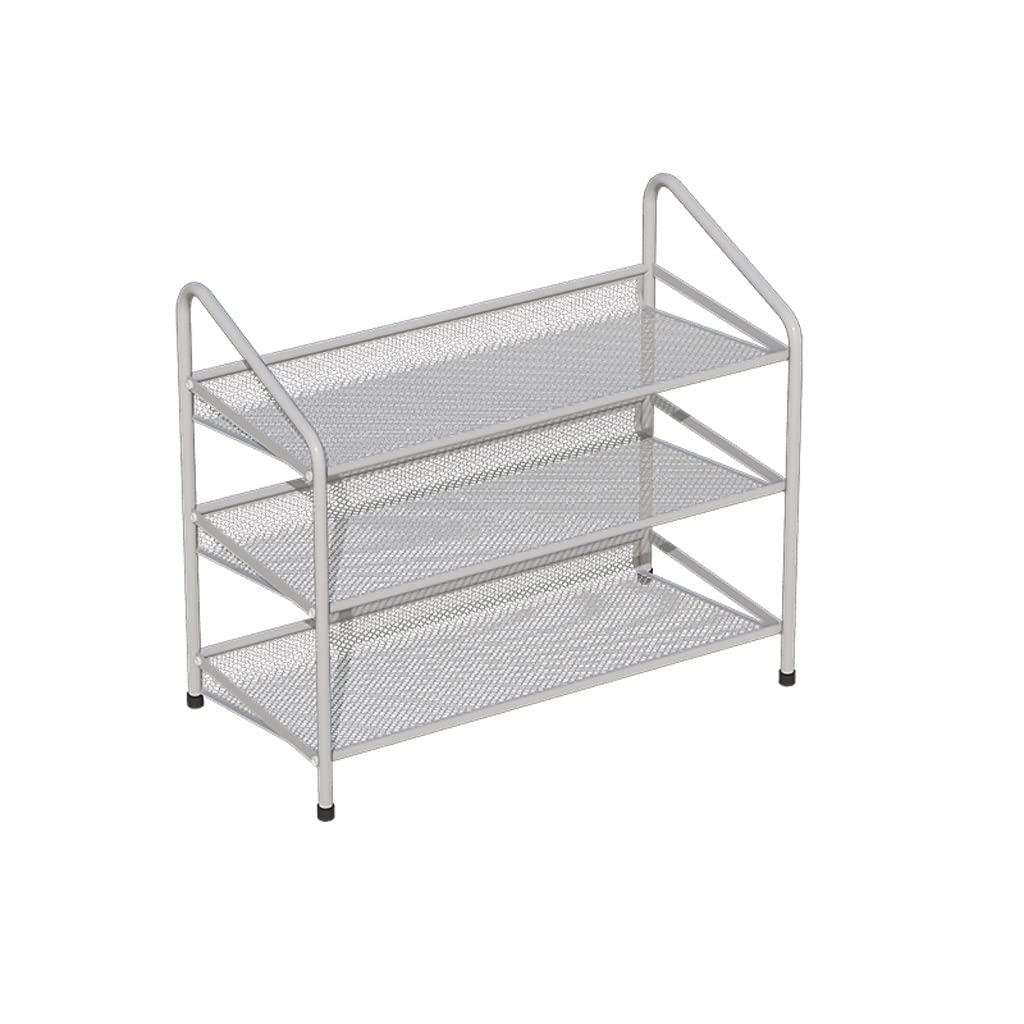 CUNTO Zapatero Independiente Organizador de zapateros de 3 Niveles / 4 Niveles, Almacenamiento de Zapatos apilable de Metal Estante para Zapatos con Rejilla de Alambre Apto para Armario de Entrada
