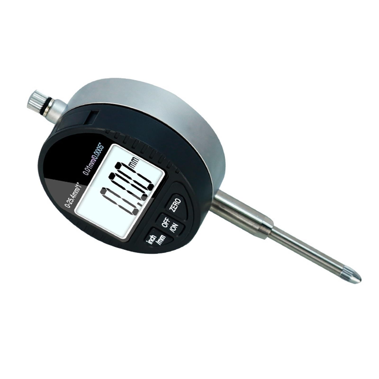 Indicateur à cadran, Indicateur numérique 0-12.7mm/0-25.4mm 0.001mm 0.00005 "pour instrument de mesure micromètre électronique cadran indicateur jauge(0.001 12.7mm)
