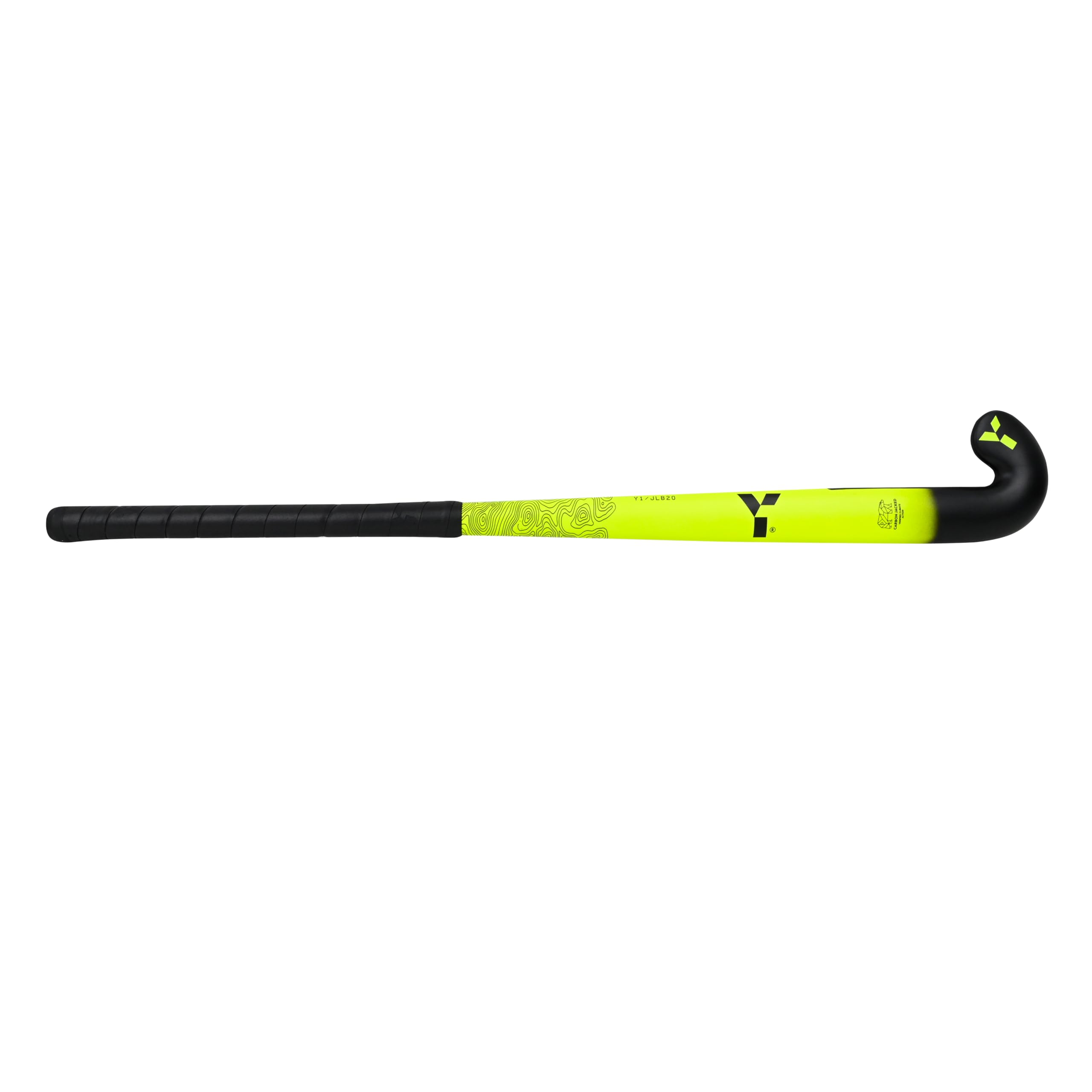 Y 1 palo de hockey, JLB, palo de hockey junior, 20% carbono, 80% fibra de vidrio, forma de arco bajo, palo de hockey junior, palo de hockey para niños, palo de hockey para niñas