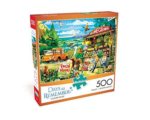 Buffalo Games - Days To Remember - Country Road - 500 Piece Jigsaw Puzzle Multicolor, 21.25"L X 15"W #TOP2