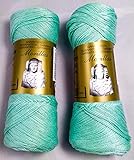 cuello lana labores y punto ▷ Pack de 2 Zepelines Ne 5/2 color turquesa 39 de algodón perlé 100%
