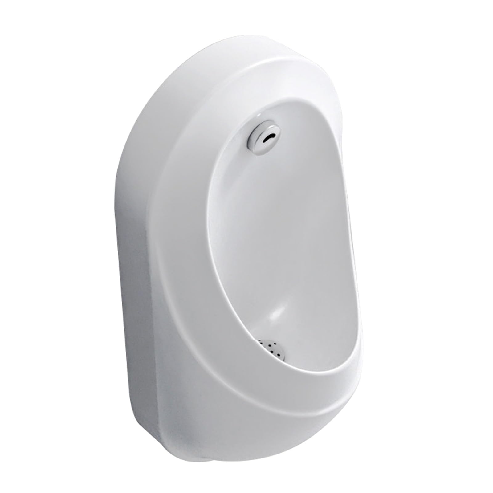 Orinatoio per Uomo con Valvola di Scarico a Sensore, Orinatoi da Bagno in Ceramica, a Prova di Schizzi, Adatto per Scarico a Parete e a Pavimento, per Casa, Ufficio, Garage e Ambienti Esterni