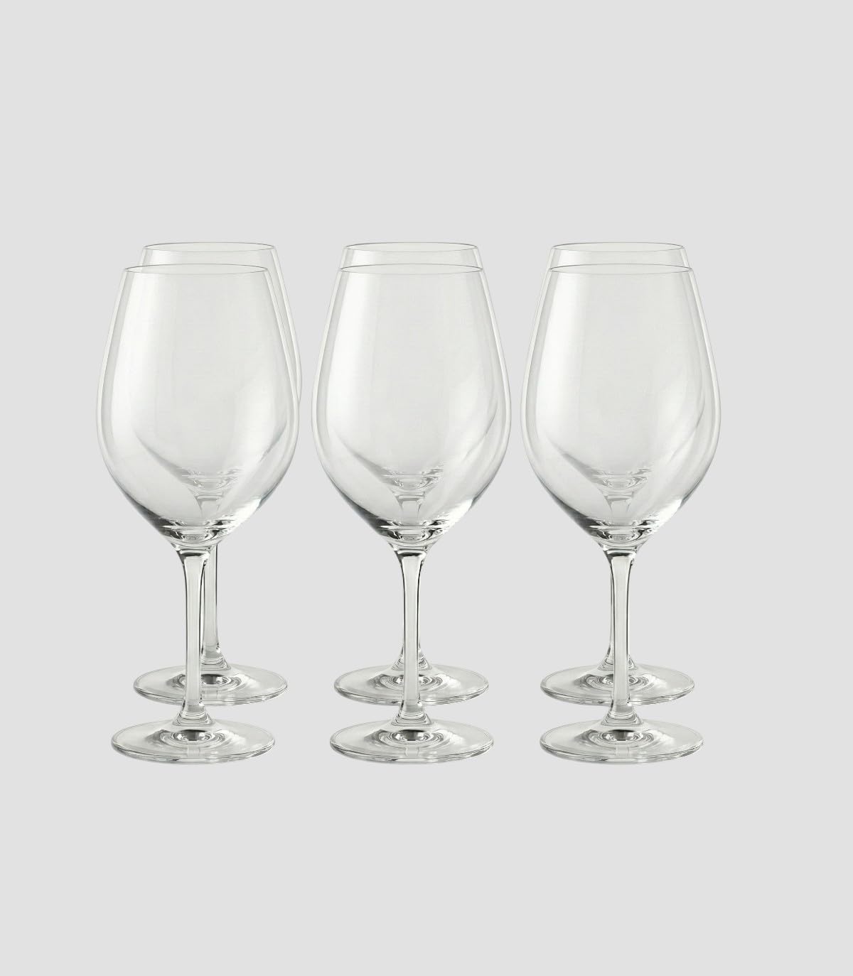Set 6 Copas de Vino XXL, Cristal de Bohemia, 1 Litro, Transparente, 26 cm Altura | Set de 6, Clásico, Acabado Brillante, Resistente | Ideal para Regalos