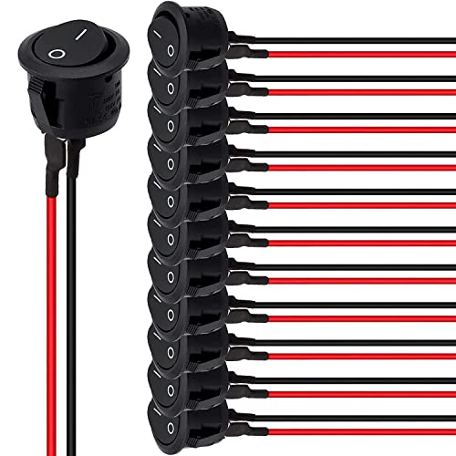 5 Stück Kippschalter Mit LED - Mini Rundschalter 2-polig Für Auto & Marine