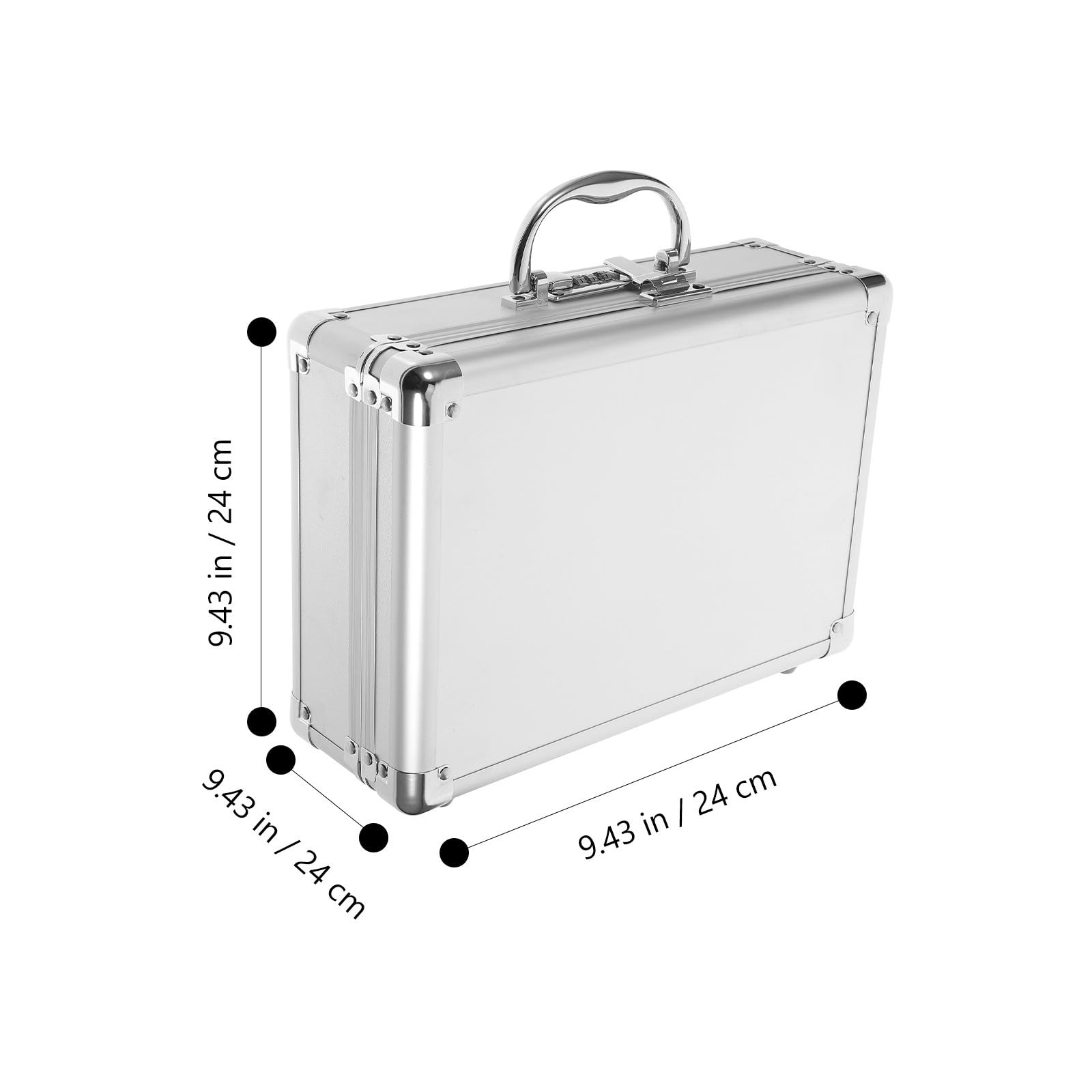 Estuche de Transporte de Herramientas de Aleación de Aluminio Plata | Interior de Espuma, Carcasa Rígida Resistente a Deformación, para Avión y Coche