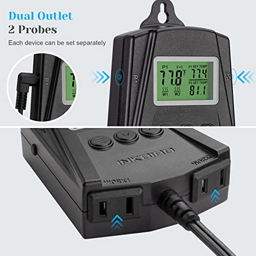 Inkbird BR-O9-9NGV-9S1Y Wifi Heat Mat Reptile Thermostat Controller Temperature Controller thumb #6