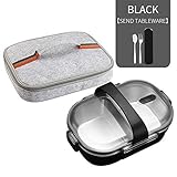 Auslaufsicheres Design - Lebensmittelbehälter mit luftdichtem Verschluss verhindern das Auslaufen von Lebensmitteln. Sie müssen sich also keine Sorgen mehr machen, dass Lebensmittel auslaufen. Genieße das Essen in deiner Freizeit.