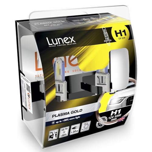 LUNEX H1 PLASMA GOLD Ampoules Halogenes Phare Jaunes 448 12V 55W P14,5s 2800K duobox (2 pièces)