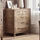 Pin recyclé Julian Bowen Commode à tiroirs, Noix de cajou, 90 x 84 x 43,5