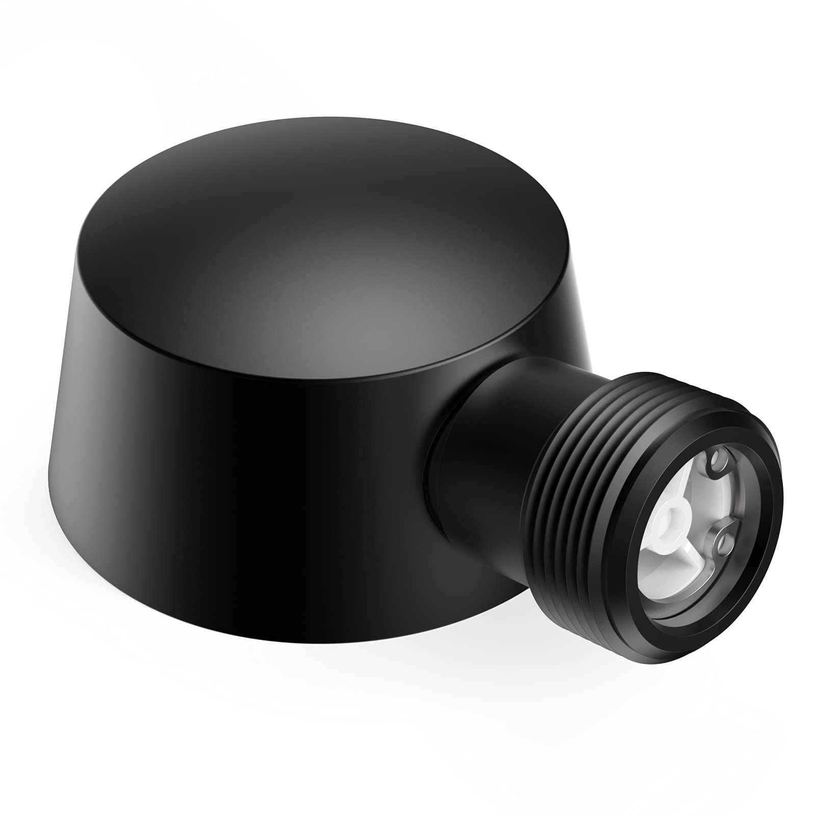 Matte Black Wall Mounted Supply Elbow For Hand Shower - Solid Brass With Check Valve, 1/2" NPT