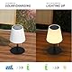 uuffoo 2er Set Solar Tischlampe Outdoor 2-in-1 Solarladung & USB Aufladung dimmbar RGB 7 Farben Tischleuchte Kabellos IP44 aufladbar Solarlampen für Terrasse Camping Garten (Schwarz)
