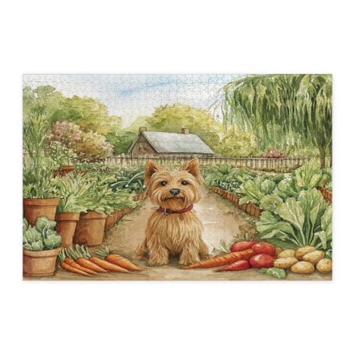 Puzzle de madera de Lakeland Terrier de 1000 piezas para tardes de relax en casa