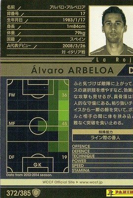 WCCF スペイン Amazon.co.jp: WCCF/13-14/372/スペイン代表/アルバロ・アルベロア