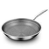 JUST VEGAN 11 Inch Non Stick Frying Pan, Hybrid Non-Toxic Cookware & Healthy Ceramic Wok Pan for Induction, Gas & Electric Stove, PFOA/PTFE/Lead-Free, Oven & Dishwasher Safe