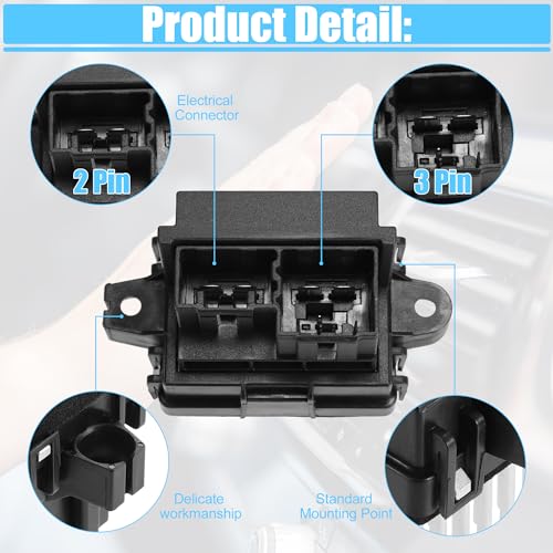 Image of ACROPIX HVAC Heater Blower Motor Resistor Temp Control Regulator Module Fit for Chevy Suburban 2500 2007-2013 No.84178783 /13501703 /13503201 - Pack of 1