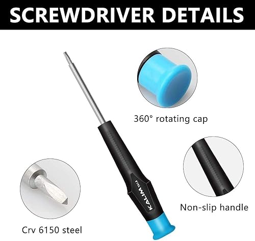 Miniatura 3 de KALIM Juego de destornilladores de cabeza triangular, juego de 6 piezas de aislamiento de reparación, juego de destornilladores triangulares para