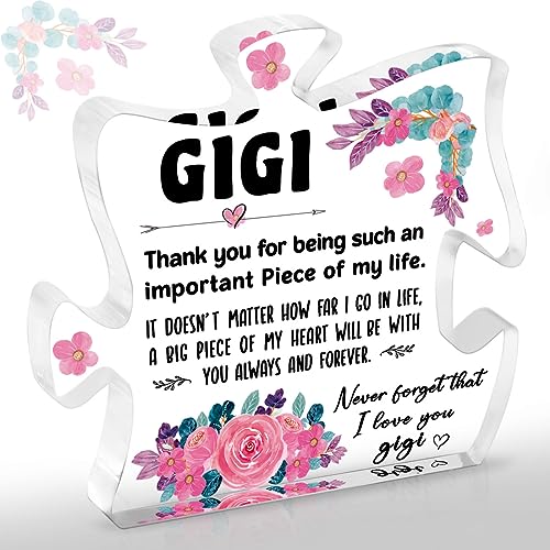 Lodeskee Gifts for Gigi, Thank You Gigi Gifts for Grandma Birthday Gifts for Gigi, Nana, Mimi, Mother's Day Gifts for Grandma Women Granny Gifts from Grandchildren Acrylic Decorative Signs PS06