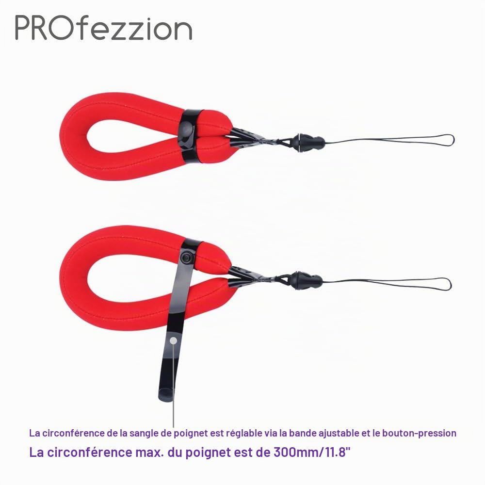PROfezzion Flottante Sangle pour Appareil Photo Numérique Etanche/Antichoc Caméra