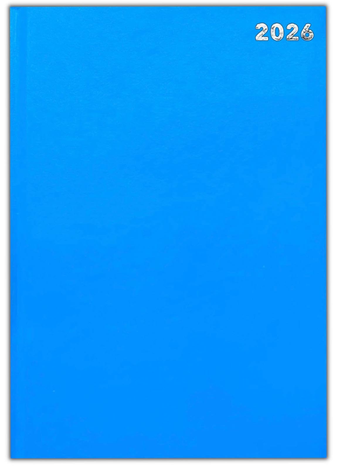 PaulStore 2026 A4 / A5 / A6 Diary Day to Page or Week to View Desk Diary Hard Back Casebound Back Cover (Light Blue, A4 Wtv)