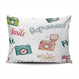 AIHUAW Home Decorative Cushion Covers Throw Pillow Case Colorful Cute Retro Cameras Pillowcases