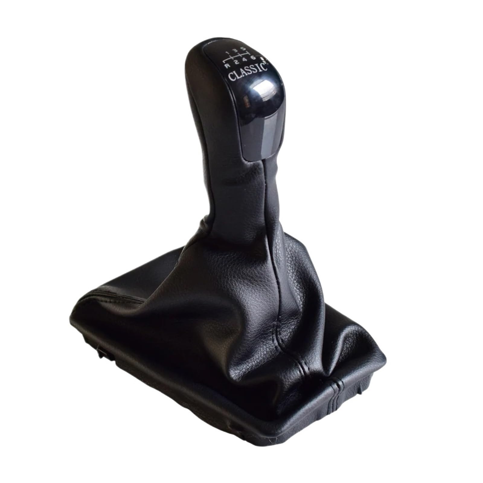 Bxbdekqgl 6-Speed-C Gear Shift Knob For Benz For E Class For W211 For S211 2003-2009 Classic 6 Speed Manual Gear Shift Knob Lever Shifter With Complete Gaiter Boot Cover Black(6-Speed-C)