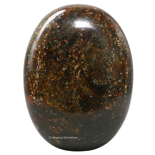 Image of Amazing Gemstone Garnet Crystals and Healing Stones - Large Palm Stone Crystals Piedra - Crystal for Good Luck, Balanced Positive Energy, Meditation - Unique Stocking Stuffers Gifts for Women, Men