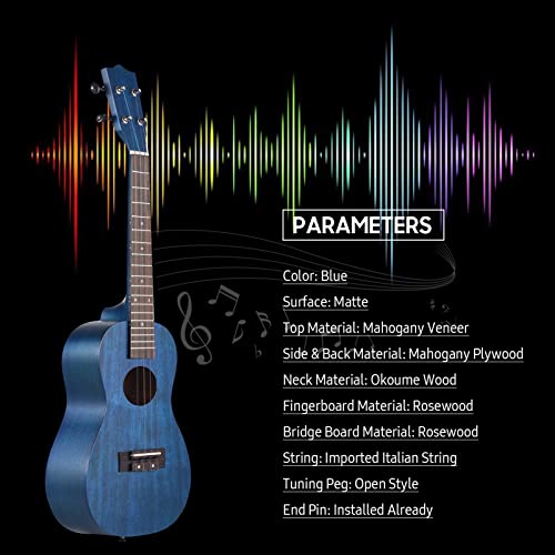 Btuty Ukulélé 23 pouces Placage Soprano Uke 4 cordes Hawaii Guitare Acajou Côté Dos Palissandre Touche avec Sac de… - Les Beatles, Paul McCartney, John Lennon, RIngo Starr, George Harrison Btuty Ukulélé 23 pouces Placage Soprano Uke 4 cordes Hawaii Guitare Acajou Côté Dos Palissandre Touche avec Sac de… – Image 4