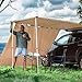 Auto Markise, Seitenmarkise Ausziehbar mit Erweiterungssatz, Wasserdichtes Ripstop-Polyester mit UV-Schutz 50+, PU 3000 mm und Sonnenschutzzelt für SUV/LKW/Van(200x300cm/6.6x9.8ft)