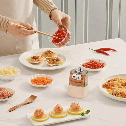 Image of LUXE HOME INTERNATIONAL Cartoon Shape Pop-Up Automatic Toothpick Holder Dispenser Plastic Portable Push Retractable Storage Box For Home Kitchen Restaurant Dining Table 6x6x9 cm Beige Pack Of 1