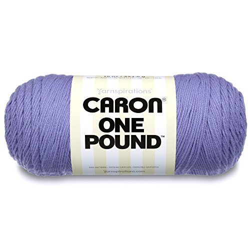 Image of Caron One Pound Solids Yarn, 16oz, Gauge 4 Medium, 100% Acrylic - Lavender Blue- For Crochet, Knitting & Crafting ( 1 Piece )