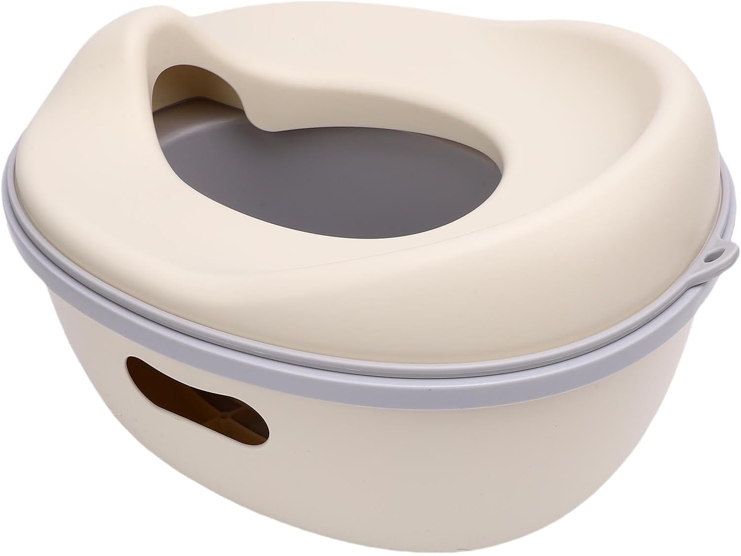 Zunate 3 in 1 Toddler Potty Training Toilet, Baby Chair Step Stool and Seat Adapter in Beige for Kids with Anti Slip Base and Easy Cleaning Plastic Material (Beige)