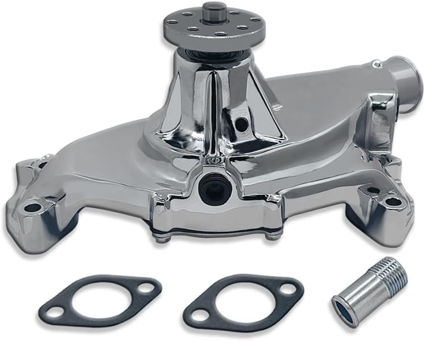Chromed Aluminum Short Water Pump for Chevy Big Block BBC 396 402 427 454 502 1955-1968 Standard Rotation