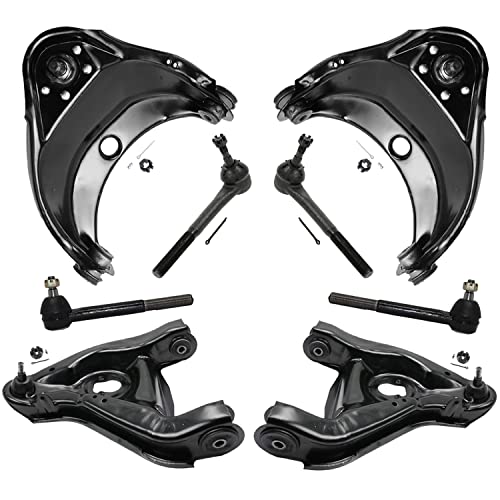 Image of Detroit Axle - 2WD Front End Control Arms Kit for GMC Chevrolet C1500 C2500 Express Savana 1500 2500 Yukon Tahoe, 4 Upper Lower Control Arms w /Ball Joint 4 Outer Inner Tie Rods Replacement - 8pc Set