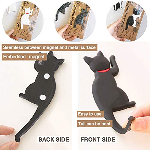 Imanes decorativos para refrigerador en forma de gato 6 unidades miniatura 3