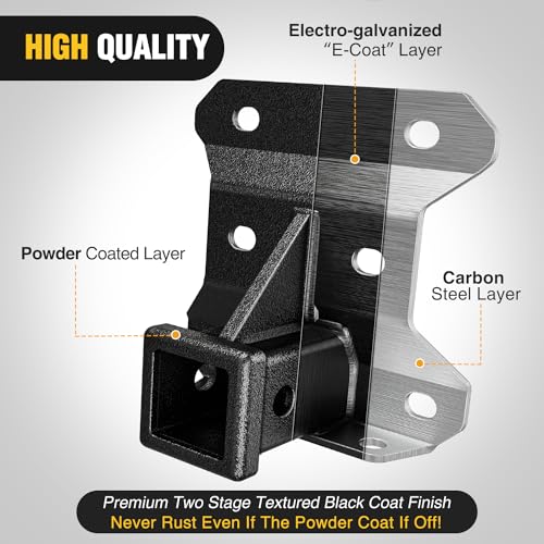 Image of Nilight 2 Inch Rear Bumper Tow Trailer Hitch Receiver Kit Compatible for 2017-2023 Can Am Maverick X3 Turbo /Max Turbo /X DS Turbo R /X RS Turbo