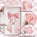 Large Pink Bow for Coquette Room Decor, 40x24 In Satin Ribbon Tie Coquette Birthday Decorations, Giant Pastel Pink Hanging Wall Decor for Ballerina Girl Just Want to Be One (Internal Stability Layer)