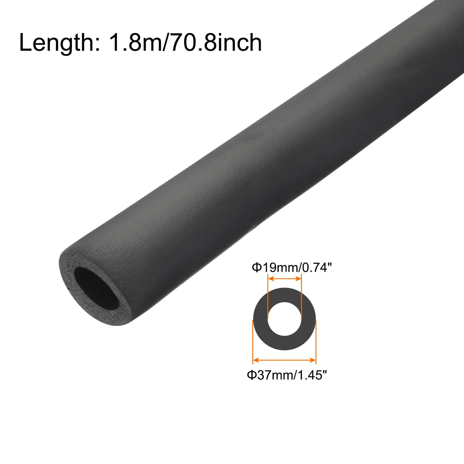 Rebower 19mm ID Pipe Insulation Tubing 9mm Thick Heat Preservation Foam Tube - Image 2