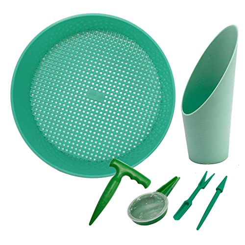 Round Garden Soil Sieve Sifter, Pan Sand Sifter Set Sifting Pan Soil Sand Sieve For Sieve Work Of Small Gravel, Soil, Sand With Garden Shovels #TOP4