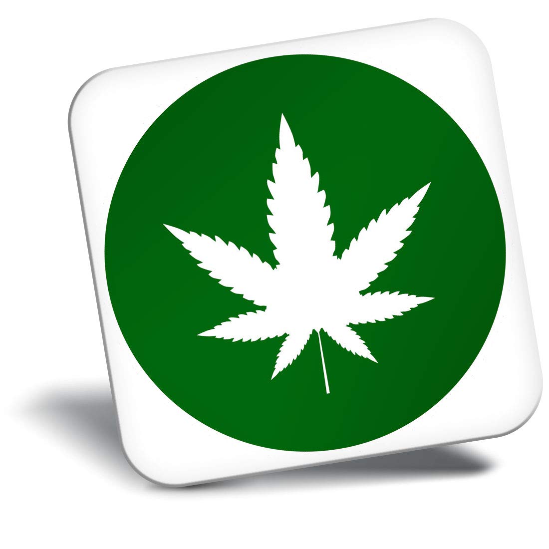 Destination Vinyl Ltd Fridge Magnet - Cannabis Weed Marijuana Stamp 5697