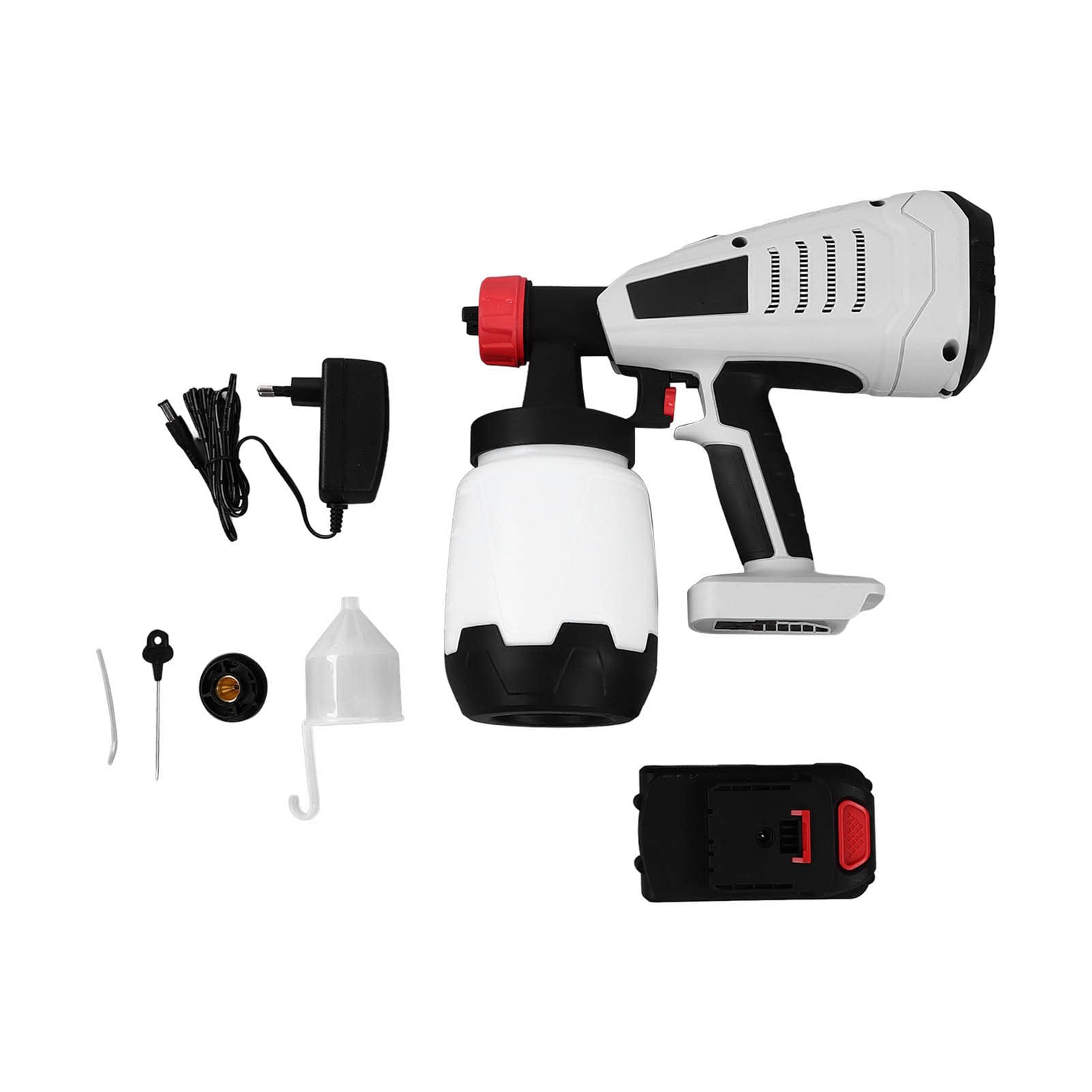Pistola de pintura eléctrica de alta presión, 800 W, para paredes interiores, 1000 ml