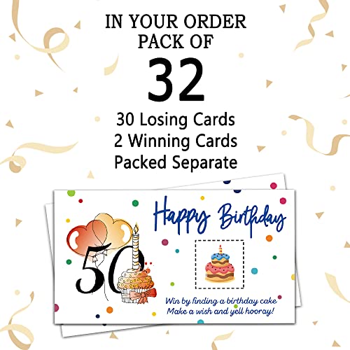 REWIDPARTY Tarjetas Rasca y Gana Fiesta 50 Años 32 Piezas miniatura 3