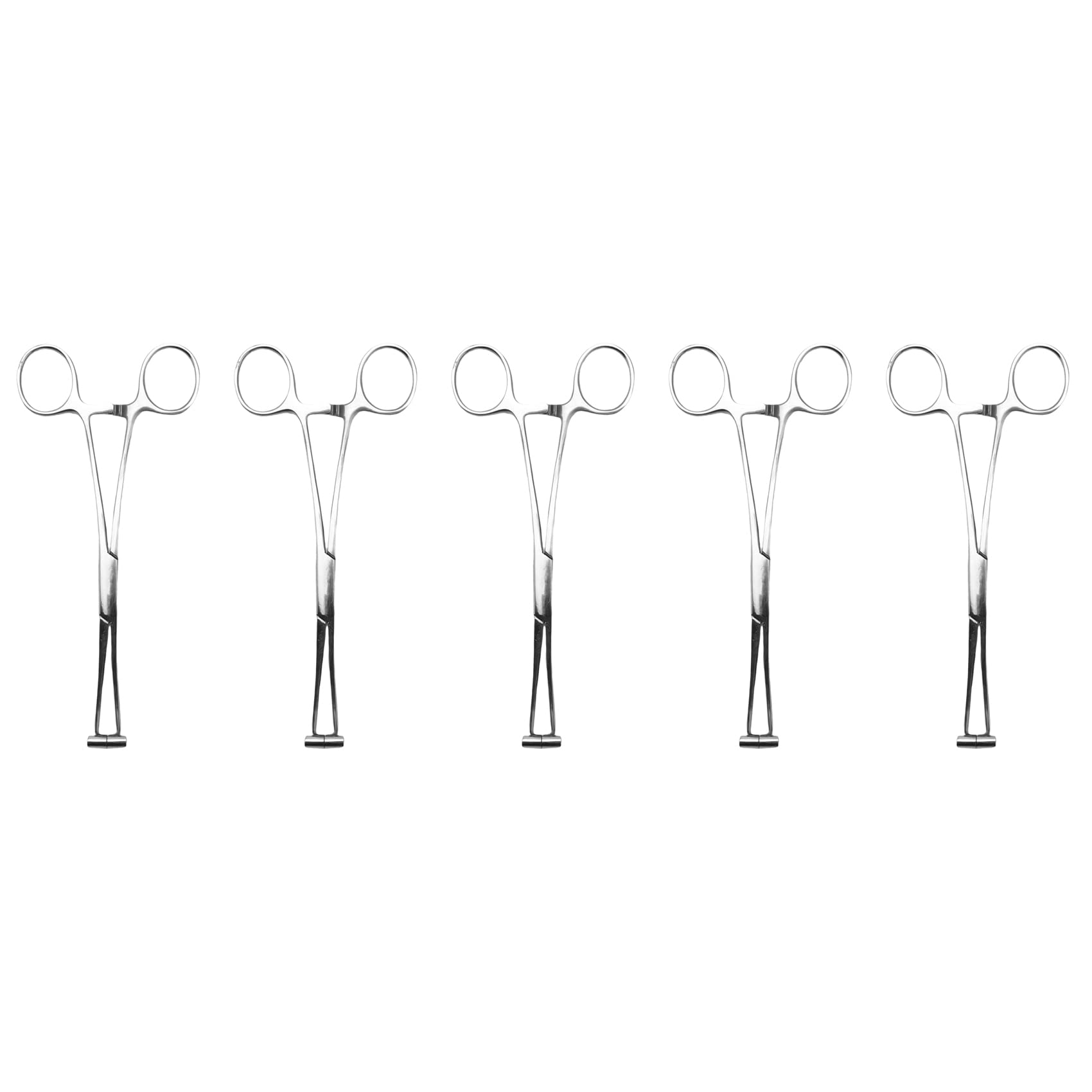 Jnchdghwa Silver 5X Septum Forcep Stainless Steel Needle Clamp, Body Piercing Tool Professional Puncture Tool For Eyebrow Pierced