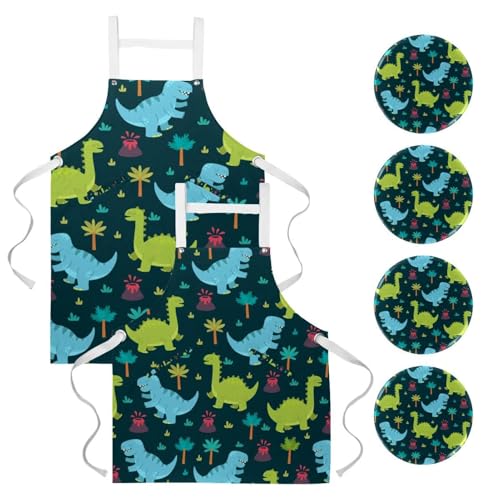 Tablier de cuisine motif dinosaure la solution contre les salissures