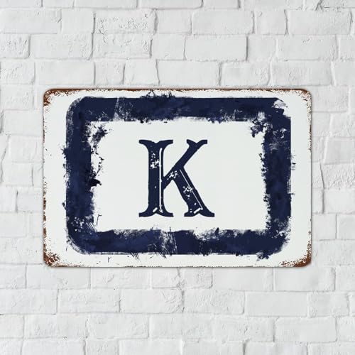 Panneau métal monogramme K décode jardin et salon en aluminium de 30x45 cm - 6