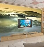 Papier peint mural Cloud brouillard montagne concept artistique Fairyland affiche bureau bibliothèque salon chambre décoration photo papier peint-150cmx105cm
