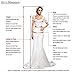 Bolodoo Silver Formal Dresses for Women Long One Shoulder Beaded Satin Prom Dress Pleated Backless Ball Gown Size 16
